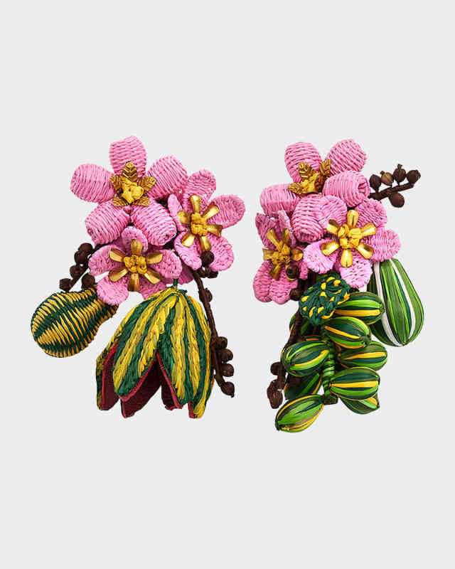 Flower Cluster Clip-On Earrings